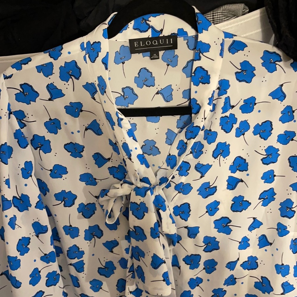 Secretary shirt, plaid size, ELOQUII